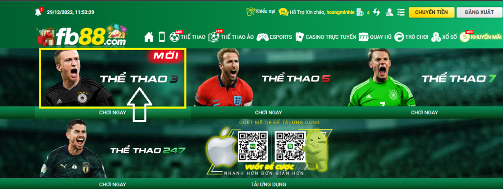 Các bước đặt cược Thể Thao 3 tại Fb88 Cac buoc dat cuoc The Thao 3 tai Fb88